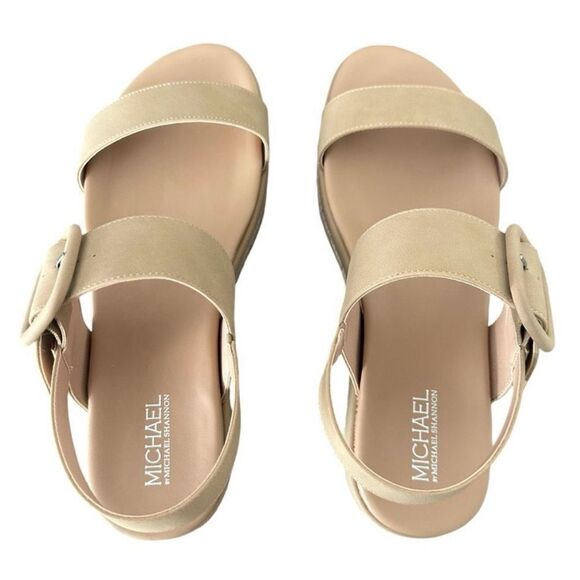 Michael by Michael Shannon Kira Women's Tan Platform Sandals Size 11 Medium - Picture 8 of 13